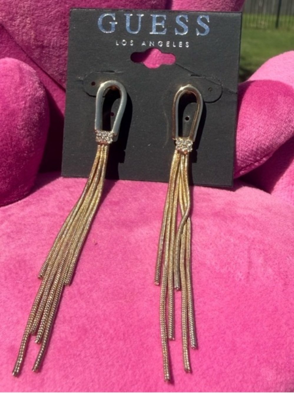 Guess Gold / Silver Tassel Drop Earrings